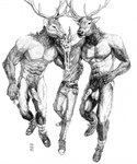 abs after_sex alcohol anatomically_correct anatomically_correct_balls anatomically_correct_genitalia anatomically_correct_penis animal_genitalia animal_penis anthro antlers arm_over_shoulder balls belt beverage biceps bodily_fluids bottomwear carrying_another cervine_genitalia cervine_penis clothed clothing cum cum_drip cum_in_mouth cum_inside cum_on_clothing cum_on_face dripping drunk footwear genital_fluids genitals group half-erect helping horn lemon_testicles male muscular muscular_anthro muscular_male nipples nude open_mouth pants pecs penis sheath shirt shoes simple_background slim small_waist smile socks substance_intoxication topwear trio momamo cervine deer elk mammal 2022 5:6 absurd_res hi_res monochrome traditional_media_(artwork)