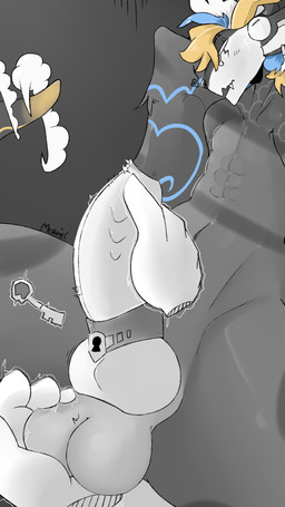 ambiguous_gender anthro ball_fondling balls bodily_fluids cloud disembodied_hand duo ear_piercing erection fangs fondling funny_face fur genital_fluids genitals hair handjob hands_behind_back horn key keyhole magic male male/ambiguous male_focus orgasm_denial penile penis piercing pose precum scales sealed sex sitting solo_focus tears teeth wings meryiel mythology dragon mythological_creature mythological_scalie scalie 9:16 hi_res pinup