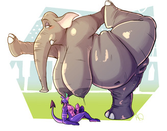 anthro anthro_on_anthro big_breasts big_penis bodily_fluids breastfeeding breasts erection female foreskin genital_fluids genitals huge_breasts huge_penis male male/female navel nipples nude penis vaginal_fluids vulva alfa_quinto_(artist) disney mythology zootopia alfa_quinto alfa_quinto_(character) nangi_(zootopia) dragon elephant elephantid mammal mythological_creature mythological_scalie proboscidean scalie hi_res