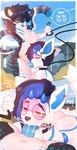 anthro anthro_on_anthro anthro_penetrated anthro_penetrating anthro_penetrating_anthro balls black_body black_fur black_hair blep blue_highlights blue_markings blue_penis blue_spots blue_tongue blush bodily_fluids butt cheek_tuft collar cum cum_from_mouth cum_in_mouth cum_inside dialogue duo ear_piercing ejaculation erection eyes_rolling_back eyewear eyewear_only facial_tuft fellatio femboy freckles fur genital_fluids genitals glasses glasses_only good_boy hair half-closed_eyes heart_symbol heterochromia highlights_(coloring) horn humanoid_genitalia humanoid_penis leaking_cum leash looking_pleasured male male/male male_penetrated male_penetrating male_penetrating_male markings narrowed_eyes nude oral oral_penetration orgasm outdoor_nudity outside_sex penetration penile penis piercing seductive sex smile speech_bubble spots spotted_body spotted_fur tail text tongue tongue_out tuft two_panel_image wearing_glasses white_body white_fur conditional_dnp punkypanda kilow_(kilow21) yuki_(yukitallorean) canid canine demon domestic_cat felid feline felis fox hybrid mammal absurd_res english_text hi_res