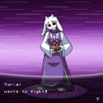1:1 3_toes abstract_background animated anthro biped boss_monster_(undertale) bovid caprine clothed clothing crossover dessert english_text feet female food fur goobermation holding_food holding_object holding_pokeball horn long_ears low_res mammal nintendo pastry pie pokeball pokemon red_eyes short_playtime solo standard_pokeball standing text toes toriel undertale undertale_(series) white_body white_fur
