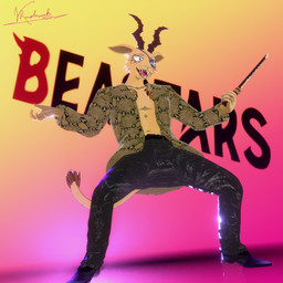 anthro antlers belt belt_buckle buckle chest_tattoo clothed clothing cosplay crossover_cosplay dagger eye_patch eyewear footwear horn insane jewelry male melee_weapon necklace open_clothing open_mouth partially_clothed reference_to_character sharp_teeth shoes smile solo spread_legs spreading standing tattoo teeth weapon vermilionrenderworks enticia_(modeler) beastars yakuza_(series) goro_majima melon_(beastars) antelope bovid felid gazelle hybrid leopard mammal pantherine 1:1 3d_(artwork) absurd_res crossover digital_media_(artwork) hi_res signature