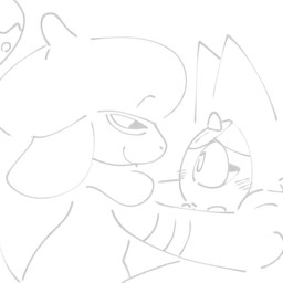 ambiguous_gender anthro duo simple_background white_background nm nintendo pokemon generation_2_pokemon generation_9_pokemon legendary_pokemon ogerpon pokemon_(species) smeargle 1:1 animated frame_by_frame hi_res long_playtime no_sound tagme unfinished video