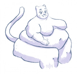 anthro areola belly big_areola big_belly big_butt breasts butt cellulite eyelashes fat_arms female looking_at_viewer love_handles morbidly_obese morbidly_obese_anthro morbidly_obese_female navel nipples obese obese_anthro obese_female one_fang overweight overweight_anthro overweight_female simple_background sitting smile smiling_at_viewer solo tail thick_thighs three-quarter_view whiskers white_background noctoon cartoon_network the_amazing_world_of_gumball nicole_watterson domestic_cat felid feline felis mammal 2018 digital_drawing_(artwork) digital_media_(artwork) hi_res monochrome portrait signature sketch three-quarter_portrait
