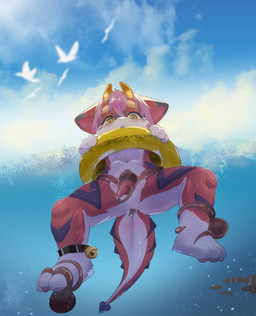 animal_genitalia anthro anus bell bell_collar blush clothing collar creature_inside feet foot_fetish forced forced_exposure genital_slit genitals genitalslit hair horn kemono male octopus_tentacles pawpads paws penetration pink_hair prying red_body restrained restrained_by_tentacles sea slit_penetration slit_play soft-bodied solo spread_slit swimwear tentacle_penetration tentacles urethra urethral urethral_bulge urethral_penetration water young huanaaa mythology aquatic cephalopod coleoid dragon mollusk mythological_creature mythological_scalie octopodiform octopus scalie hi_res