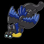 black_body feathered_wings feathers inflatable mane solo telegram_sticker wings symrea mythology animate_inanimate avian gryphon living_inflatable mythological_avian mythological_creature 1:1 alpha_channel