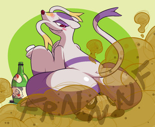 alcohol anthro anthro_on_anthro beverage big_butt biped black_body black_markings black_nose blush bottle butt butt_focus container cup dipstick_tail drunk duo ears_back eye_markings facesitting fart fart_fetish female green_background half-closed_eyes holding_container holding_cup holding_object huge_butt long_tail looking_at_another looking_back looking_down male male/female markings multicolored_body multicolored_tail narrowed_eyes naughty_face onomatopoeia pivoted_ears purple_body purple_spots purple_tail rear_view red_eyes red_nose sake simple_background sitting sitting_on_another size_difference smile sound_effects spiral spiral_eyes spots spotted_body straddling substance_intoxication tail tail_markings text two_tone_body unconscious whiskers white_body wide_hips yellow_body yowesephth nintendo pokemon carmen_(simplifypm) jake_(simplifypm) generation_5_pokemon generation_6_pokemon mammal mienshao mustelid pancham pokemon_(species) 2017 aliasing digital_drawing_(artwork) digital_media_(artwork)