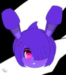 anthro buckteeth female hair purple_body purple_hair simple_background solo teeth text zamparte fredina's_nightclub bonfie_(cryptiacurves) lagomorph leporid mammal rabbit 2024 absurd_res digital_media_(artwork) hi_res