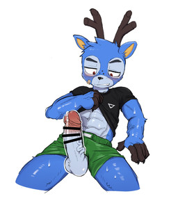 abs anthro band-aid bandage big_penis blush bodily_fluids censor_bar clothed clothing clothing_lift erection freckled_face freckles genital_fluids genitals male muscular muscular_male penis precum shirt shirt_lift solo sweat topwear vein veiny_muscles veiny_penis ahseo animal_crossing nintendo bam_(animal_crossing) deer mammal censored hi_res