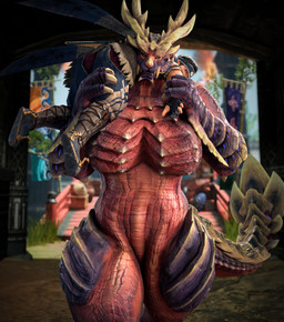 anthro big_breasts breasts carrying_another carrying_partner chin_spikes claws clothed clothing detailed_background duo eyelashes facial_spikes fangs featureless_breasts featureless_crotch female female_anthro green_eyes hair holding_arm holding_leg horn huge_breasts human_on_anthro interspecies kamura_armor kidnapping larger_anthro larger_female looking_at_viewer looking_back male male/female male_human multicolored_body multicolored_scales muscular nude open_mouth outside plant purple_body red_body red_scales scales shoulder_carry size_difference smaller_human smaller_male spikes spikes_(anatomy) tail teeth two_tone_body two_tone_scales walking walking_towards_viewer whiskers ivorylagiacrus capcom monster_hunter fanged_wyvern human magnamalo mammal scalie 2026 3d_(artwork) absurd_res blender_(artwork) blender_cycles_(artwork) digital_media_(artwork) hi_res