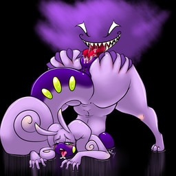 ahegao ambiguous_gender anus ass_up big_butt blush breasts butt butt_grab cunnilingus duo female fucked_silly genitals hand_on_butt licking looking_pleasured nude one_eye_closed open_mouth oral sex tail tongue tongue_out vaginal vulva wide_hips astrofenn nintendo pokemon generation_1_pokemon generation_6_pokemon ghost goodra haunter pokemon_(species) spirit 1:1