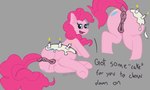 animal_genitalia animal_pussy anus butt candle equine_genitalia equine_pussy female feral frosting genitals happy looking_at_viewer presenting pussy rear_view smile solo tail razzle_the_red friendship_is_magic hasbro my_little_pony pinkie_pie_(mlp) equid equine horse mammal pony hi_res
