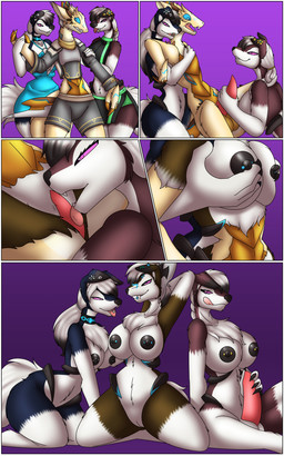 anthro balls barbell_piercing big_balls big_breasts big_penis black_highlights black_nipples blue_body blue_clothing blue_dress blue_eyes blue_fur bottomwear breast_fondling breast_growth breast_play breasts claws clothed clothed_anthro clothed_female clothed_male clothing dress ear_piercing facial_piercing female female/female fluffy fluffy_tail fondling ftg_transformation fti_transformation fur gender_transformation genitals genitals_shrinking group growth gynomorph hair hand_on_breast highlights_(coloring) intersex kneeling licking lip_piercing male male/female mtf_transformation multicolored_hair nipple_piercing nipples nude nude_anthro nude_female nude_gynomorph nude_male oral penile penis penis_grab penis_lick penis_shrinking penis_theft piercing pink_eyes red_body red_fur sex shorts species_transformation tail tan_body tan_fur tan_hair thick_thighs tongue tongue_piercing transformation trio two_tone_hair vulva white_body white_fur white_hair wide_hips koekoek mythology nintendo pokemon lyria_(cow101) nayra_(koekoek) roland_(de.su) dragon generation_7_pokemon lycanroc midnight_lycanroc mythological_creature mythological_scalie pokemon_(species) scalie 2025 absurd_res comic hi_res sibling_(lore) sister_(lore) sisters_(lore)