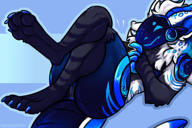 andromorph electronics genitals intersex machine paws phone solo vulva wallswhisper moon_(rexvander) protogen 3:2 hi_res
