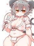 asian_clothing big_breasts big_ears blush bodily_fluids breasts cleavage clothed clothing east_asian_clothing fanning fanning_self female fundoshi grey_hair hair hand_fan heart_symbol holding_object japanese_clothing navel red_eyes shirt short_hair smile solo sweat topwear uchiwa_fan underwear wet wet_clothing wide_hips sabitare touhou nazrin animal_humanoid humanoid mammal mammal_humanoid mouse_humanoid murid murid_humanoid murine murine_humanoid rodent rodent_humanoid absurd_res hi_res