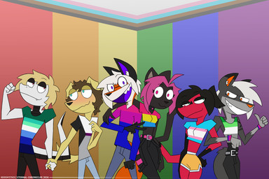 ace_(nekromystikos) anthro clothing dez_(nekromystikos) female group lgbt_pride male male/female male/male pride_color_clothing pride_color_flag pride_colors vic_(nekromystikos) eternal-chronicler nekromystikos brandon_(nekromystikos) chel_(nekromystikos) kudo_(nekromystikos) hi_res trans_(lore) trans_woman_(lore)