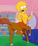 bottomwear breasts clothed clothing dress female genitals nipples pussy skirt solo split_form taurification taurified topless transformation yellow_body yellow_skin young darth_ross third-party_edit european_mythology greek_mythology mythology the_simpsons lisa_simpson centaur equid equid_taur humanoid_taur mammal mammal_taur taur