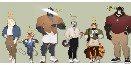 anthro arm_scar beard belt big_tail black_body black_bottomwear black_clothing black_footwear black_fur black_hair black_jeans black_pants black_shoes black_sneakers blue_bottomwear blue_clothing blue_jacket blue_jeans blue_pants blue_shirt blue_topwear bottomwear brown_belt brown_body brown_fur brown_hair cellphone chart chest_markings claws clock clothed clothing collared_shirt denim denim_bottomwear denim_clothing denim_jacket denim_topwear dress_shirt eggplant electronics emoji eye_scar face_covered facial_hair facial_scar finger_claws food footwear fruit fur gender_symbol glare_(lighting) green_clothing green_shirt green_topwear grey_hair group hair height_chart holding_cellphone holding_object holding_phone holding_smartphone jacket jeans khaki_pants larger_anthro larger_male long_hair long_tail male male/male_symbol male_symbol markings multicolored_body multicolored_fur muscular muscular_anthro muscular_male open_clothing open_shirt open_topwear orange_body orange_fur pants pecs phone plant putting_on_clothes putting_on_jacket red_clothing red_shirt red_topwear rodent_tail scar sexuality_symbol shirt shoes shorts size_difference smaller_anthro smaller_male smartphone sneakers standing striped_hair symbol t-shirt tail tail_tuft tan_body tan_bottomwear tan_clothing tan_fur tan_hair tan_shirt tan_shorts tan_topwear text topwear tuft two_tone_body two_tone_fur walking watch whiskers white_body white_bottomwear white_clothing white_footwear white_fur white_shirt white_shoes white_shorts white_sneakers white_t-shirt white_topwear wristwatch booboo34 august_(booboo34) cliff_zoloto rico_(booboo34) tedric_(booboo34) thomas_garrison ape bear black_bear canid canine domestic_cat felid feline felis gorilla haplorhine lion mammal moon_bear mouse murid murine pantherine primate raccoon_dog rodent tanuki ursine 2025 character_name hi_res
