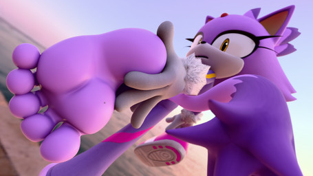 5_toes anthro duo extreme_size_difference feet female female/female female_anthro foot_fetish foot_focus foot_play humanoid_feet looking_back micro nano plantigrade size_difference soles stuck_to_foot toes trampling disruploflo sega sonic_the_hedgehog_(series) blaze_the_cat rouge_the_bat bat domestic_cat felid feline felis mammal 16:9 3d_(artwork) 4k absurd_res digital_media_(artwork) hi_res widescreen