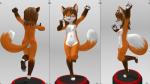 5_fingers 5_toes anthro anus breasts brown_hair butt feet female fingers fur genitals hair nipples nude orange_body orange_fur pawpads paws pussy simple_background solo toes werefox_(artist) julia_(werefox) canid canine fox mammal 16:9 3d_(artwork) digital_media_(artwork) widescreen