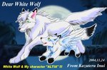 black_body black_fur black_paws duo fangs feral fur fur_markings hair landscape long_hair looking_aside male markings moon paws pink_inner_ear running smile tail teeth text white_body white_fur wings kazuteru_inui alita_(kazuteru_inui) canid canine canis mammal wolf 2004 digital_media_(artwork) english_text watermark