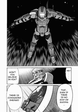armor blood bodily_fluids crying dialogue female group male parody speech_bubble tears text wounded unknown_artist bioware electronic_arts kamen_rider mass_effect commander_shepard garrus_vakarian tali'zorah alien alien_humanoid human humanoid mammal quarian turian comic english_text greyscale monochrome source_request