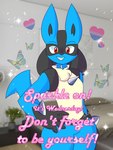 3:4 ambient_arthropod ambient_insect ambiguous_gender anthro arthropod bisexual_pride_colors butterfly chest_spike english_text generation_4_pokemon hand_on_hip hand_spike heart_symbol hi_res insect jeremy_harrington jerma985 lepidopteran lewott lgbt_pride lucario meme motivational_poster nintendo pokemon pokemon_(species) pride_colors reaction_image red_eyes smile solo spikes spikes_(anatomy) text thick_thighs