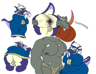 anthro balls belly big_butt big_muscles big_pecs butt clothed clothing dress duo erection genitals huge_butt looking_at_pecs looking_back male muscular navel nipples pecs raised_clothing raised_dress spread_butt spreading tail possbooty american_dragon:_jake_long disney mythology teenage_mutant_ninja_turtles teenage_mutant_ninja_turtles_(2003) luong_lao_shi master_splinter dragon eastern_dragon mammal murid murine mythological_creature mythological_scalie rat rodent scalie hi_res
