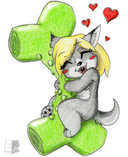 anthro blush bone comically_large_object daww dog_toy female happy heart_symbol holding_object hug hugging_object latex love micro nude pet_toy simple_background solo studs tail white_background esartist canid canine canis domestic_dog husky mammal nordic_sled_dog spitz colored_pencil_(artwork) low_res traditional_media_(artwork)