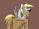 box container crate feathered_wings feathers female feral food grey_body grey_feathers in_box in_container muffin solo wings underpable friendship_is_magic hasbro if_it_fits_i_sits_(meme) my_little_pony mythology derpy_hooves_(mlp) equid equine mammal mythological_creature mythological_equine pegasus 2015 4:3 meme