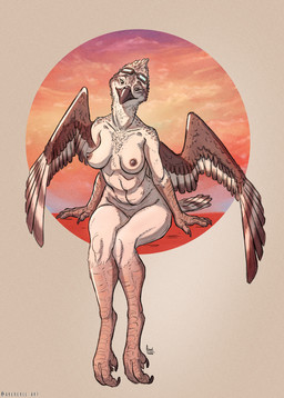 anthro areola avian_feet breasts eyewear feathers feet female fluffy fluffy_chest genitals goggles looking_at_viewer nude nude_anthro nude_female sitting solo talons toes vulva wings arcr-cric kwaza_(ozawk) accipitriform avian bird osprey 2024 digital_media_(artwork) hi_res
