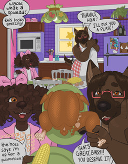 age_difference anthro child_grooming dialogue duo female female/female food nipples text young breadbitch420 katie_(breadbitch420) phoebe_(breadbitch420) canid canine canis domestic_dog german_shepherd herding_dog mammal pastoral_dog poodle 2026 absurd_res aliasing binary_drawing comic digital_drawing_(artwork) digital_media_(artwork) english_text hi_res trans_(lore) trans_woman_(lore)
