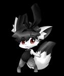 anthro blush bunny_costume chest_fur chest_tuft clothing costume fur hair male red_eyes solo tuft white_body white_fur earthb-kun earth_fox canid canine fennec_fox fox mammal true_fox 2016 absurd_res alpha_channel digital_media_(artwork) hi_res