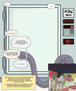 clothing dialogue dirty_laundry footwear machine offscreen_character socks text timer underwear zero_pictured astarvingfarbeagle 2025 english_text hi_res story story_in_description