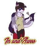 anthro apron bulge clothing cook fluffy_chest hat headgear headwear leggings legwear logo male shirtless shirtless_male solo spatula stained_clothing tights tools conditional_dnp grinn3r in-and-awoo ethan_(grinn3r) canid canine canis domestic_dog husky mammal nordic_sled_dog spitz 2020