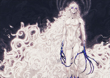 ahoge andromorph curly_hair gloves_(marking) hair humanoid_pointy_ears intersex long_fingers long_hair markings mastectomy_scar navel not_furry nude pointy_ears pubes scar solo spiral_markings the_distortion_(tma) visibly_trans blackberreh the_magnus_archives michael_shelley avatar_(tma) entity_(tma) humanoid mammal spiral_(tma) absurd_res digital_media_(artwork) hi_res trans_(lore) trans_man_(lore)