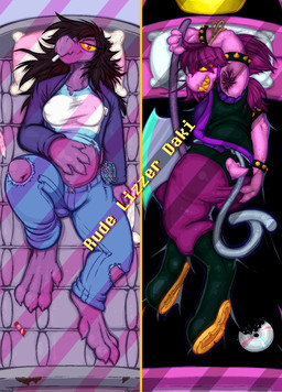 aged_up armpit_hair axe bed belly blush body_hair boots bottomwear brush butt card cd_bagel chalk clothing dakimakura denim denim_bottomwear denim_clothing female footwear freckled_arms freckled_belly freckled_face freckled_legs freckles furniture hairbrush jeans jevilstail nipple_outline pants pillow pillow_cover playing_card shirt shoes smile t-shirt topwear torn_bottomwear torn_clothing torn_jeans torn_pants frist44 deltarune undertale_(series) susie_(deltarune) dinosaur dromaeosaurid prehistoric_species reptile saurischian scalie theropod dakimakura_design hi_res