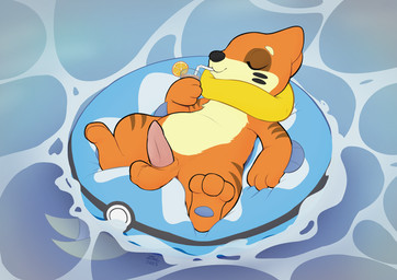 anthro balls beverage black_markings black_nose brown_markings drinking_straw erection eye_markings eyes_closed facial_markings forked_tail fur genitals head_markings inflatable inner_tube male markings nude_anthro nude_male one_eye_closed orange_balls orange_body orange_fur penis pink_penis solo swim_ring tail tan_body tan_fur tapering_penis unusual_anatomy unusual_tail water zriartz nintendo pokemon buizel generation_4_pokemon pokemon_(species) 2025 hi_res signature