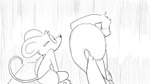 16:9 animal_crossing anthro biped clothed clothing dragonweirdo duo eyewear female fur glasses hi_res male mammal marshal_(animal_crossing) monochrome mouse murid murine nintendo nude petri_(animal_crossing) rodent sciurid side_view tail topless tree_squirrel widescreen