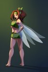 breasts brown_eyes brown_hair eyebrows eyelashes female hair insect_wings not_furry smile solo wings lapres fairy humanoid 2021 digital_media_(artwork) hi_res