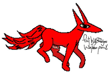 alternate_form balls bodily_fluids cum erection feral fur genital_fluids genitals male penis red_body red_fur silly simple_background solo tail text white_background anonymous_artist willy_rodriguez_(willyrodriguezwastaken) canid canine mammal digital_drawing_(artwork) digital_media_(artwork) english_text handwritten_text pixel_(artwork)