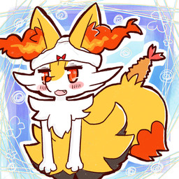 ambiguous_anthro ambiguous_gender anthro biped blush clothing cute_fangs fangs food front_view leaning leaning_forward looking_at_viewer object_in_tail open_:3 outline panties shrimp_(food) snout solo standing tail teeth underwear underwear_on_head annyui0611 nintendo pokemon braixen canid generation_6_pokemon mammal pokemon_(species) 1:1 2022 digital_drawing_(artwork) digital_media_(artwork) hi_res japanese_description portrait three-quarter_portrait translated_description