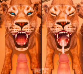 anatomically_correct_feral bestiality black_lips blue_eyes bodily_fluids cum cum_in_mouth cum_inside cum_on_face cum_on_muzzle duo ejaculating_on_another ejaculation erection faceless_character faceless_human faceless_male fangs fellatio female female_feral female_focus feral feral_focus first_person_view fur genital_fluids genitals glans human_on_feral humanoid_genitalia humanoid_penis interspecies larger_female larger_feral lips looking_at_genitalia looking_at_penis male male/female male_human male_on_feral male_pov narrowed_eyes open_mouth open_smile oral outside outside_sex penile penis plant pov_blowjob precum quadruped satisfied_look seductive sex sharp_teeth size_difference smaller_human smaller_male smile teeth thick_bottom_lip tongue raytross hymcake_(modeler) felid human humanoid lion mammal pantherine 2026 3d_(artwork) absurd_res blender_(artwork) blender_cycles_(artwork) digital_media_(artwork) hi_res watermark female_(lore)