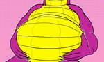 anthro belly belly_grab belly_jiggle belly_scales jiggling male obese overweight purple_body purple_scales scales sitting solo yellow_belly yellow_body yellow_scales g3xa octariax alligator alligatorid crocodilian reptile scalie animated short_playtime