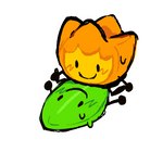 ambiguous_form blush blush_lines bodily_fluids duo not_furry plush_sex plushie plushophilia sex simple_background smile sweat toy white_background kint battle_for_dream_island object_shows firey_(bfdi) leafy_(bfdi) animate_inanimate