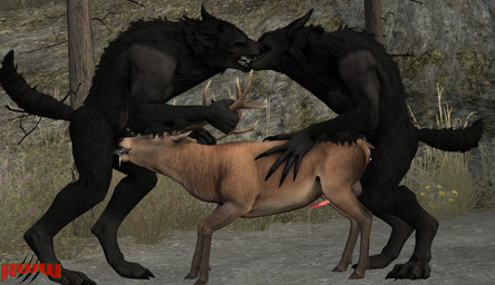 anal anal_penetration anthro anthro_on_feral anthro_penetrating anthro_penetrating_feral antler_grab antlers bestiality bodily_fluids cum cum_in_mouth cum_inside feral feral_penetrated genital_fluids group group_sex horn interspecies kissing male male/male male_anthro male_feral oral oral_penetration outside outside_sex penetration precum predator/prey predator_penetrating_prey quadruped saliva saliva_on_tongue sex threesome tongue trio renderswithwolves mythology skyrim_werewolf canid canine canis cervine deer mammal mythological_canine mythological_creature red_deer werecanid werecanine werecreature werewolf wolf 3d_(artwork) digital_media_(artwork) hi_res source_filmmaker_(artwork)