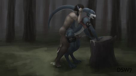 anthro anthro_penetrated bodily_fluids bottomless clothed clothing cum cum_from_ass cum_in_ass cum_inside cum_on_ground cum_while_penetrated cumshot digiphilia duo ejaculation from_behind_position genital_fluids genitals handjob handjob_while_penetrating horn horn_grab human_on_anthro human_penetrating human_penetrating_anthro interspecies leaking_cum male male/male male_penetrated male_penetrating male_penetrating_male nude penetration penile penis raised_tail reach_around sex side_view standing standing_sex tail dsw7 bandai_namco digimon digimon_(species) flamedramon human mammal 16:9 absurd_res hi_res widescreen