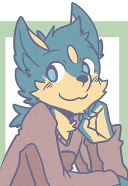 5_fingers :3 abstract_background anthro black_nose blue_body blue_eyes blue_fur blush cheek_tuft clothed clothing facial_tuft fingers fur fur_markings head_tuft looking_aside male markings multicolored_body multicolored_fur pose shirt simple_background smile solo tan_body tan_fur topwear tuft two_tone_body two_tone_fur saku1saya seiya_(saku1saya) canid canine canis domestic_dog mammal 2015