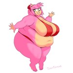1:1 2023 amy_rose anthro big_breasts bikini breasts cleavage clothed clothing eulipotyphlan female hedgehog hi_res huge_breasts mammal obese overweight sega skimpy solo sonic_the_hedgehog_(series) swimwear thick_thighs totesfleisch8