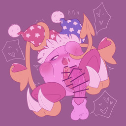 animal_genitalia balls big_penis biped bite_mark blue_eyes blush blush_lines blush_stickers bodily_fluids censor_bar censored_genitalia censored_penis clothing drooling duo erection feet flying_sweatdrops fool's_hat genital_fluids genital_slit genitals hat headgear headwear heart_catchlight heart_symbol holding_partner ineffective_censorship leaking_precum looking_at_viewer looking_pleasured male male/male one_eye_closed penis penis_size_difference pink_body pink_penis precum purple_background purple_balls red_body red_penis saliva saliva_on_tongue saliva_string simple_background solo_focus sweat sweatdrop talons toes vein veiny_penis wings ariarik_o0 kirby_(series) kirby_super_star nintendo beam_kirby kirby marx_(kirby) waddling_head 1:1 2023 censored digital_drawing_(artwork) digital_media_(artwork) hi_res